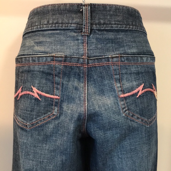 Parasuco denim cult low rise denim with pink stitching - Picture 1 of 16